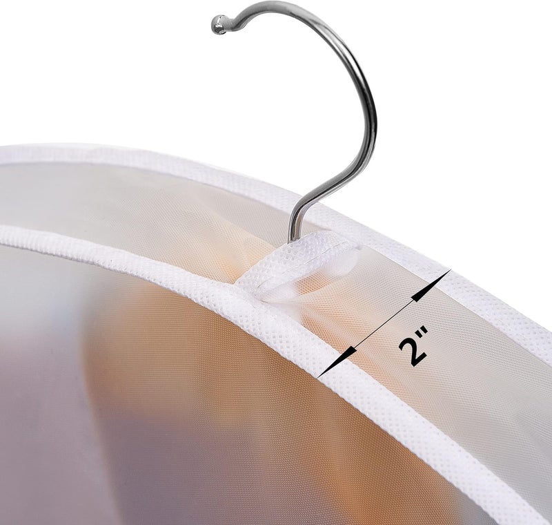 MS KITCHEN Shoulder Covers Plastic Hanger Covers for Clothes (Set of 12) Closet Clothes Protectors Breathable Clear Jacket Cover with 2" Gusset for Suit, Coat, Jackets, Blouses, Dress - 24'' x12" x2''/12 Pack - Image 4